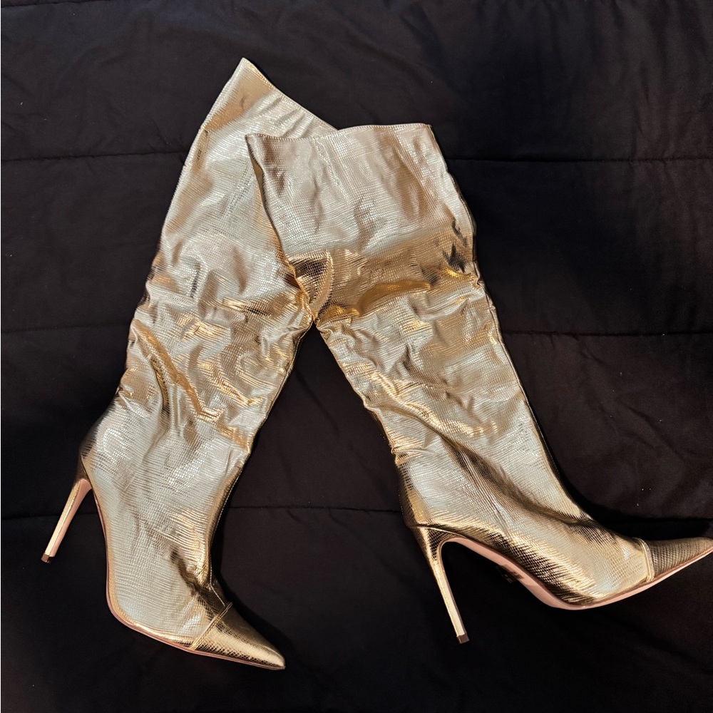 Pandora Gold Ankle Booties with Chic Style